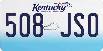 KY license plate 508JSO