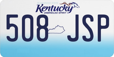 KY license plate 508JSP