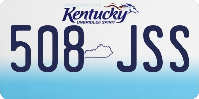 KY license plate 508JSS