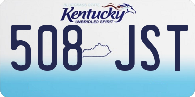 KY license plate 508JST