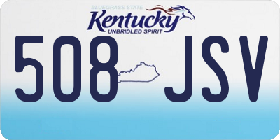 KY license plate 508JSV