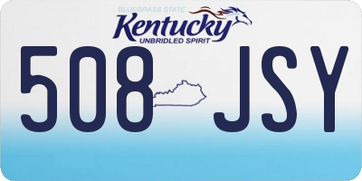 KY license plate 508JSY