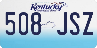 KY license plate 508JSZ