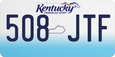 KY license plate 508JTF