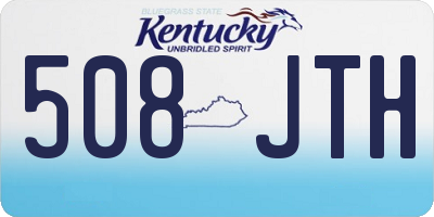 KY license plate 508JTH