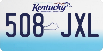KY license plate 508JXL