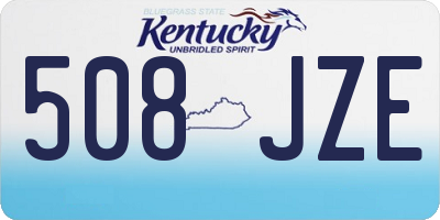 KY license plate 508JZE