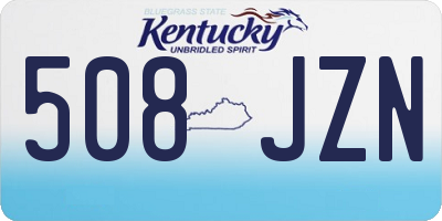 KY license plate 508JZN