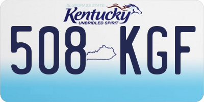 KY license plate 508KGF