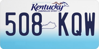 KY license plate 508KQW