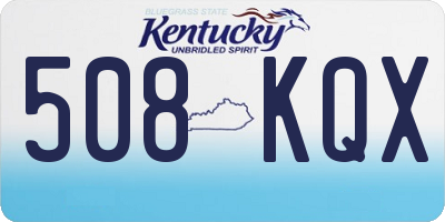 KY license plate 508KQX