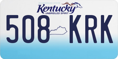 KY license plate 508KRK