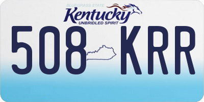 KY license plate 508KRR