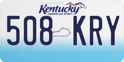 KY license plate 508KRY