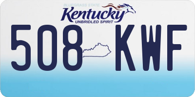 KY license plate 508KWF