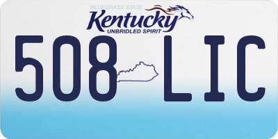 KY license plate 508LIC