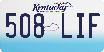 KY license plate 508LIF