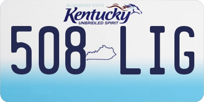 KY license plate 508LIG