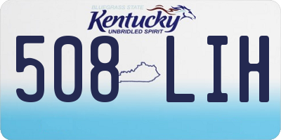 KY license plate 508LIH