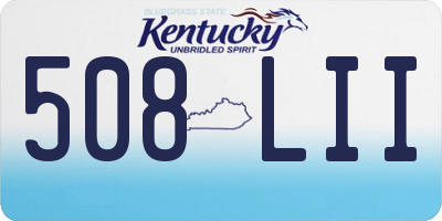 KY license plate 508LII
