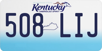 KY license plate 508LIJ