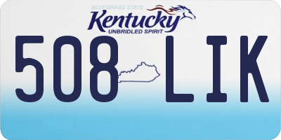 KY license plate 508LIK