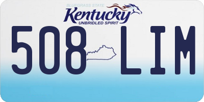 KY license plate 508LIM
