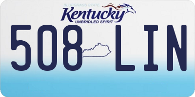 KY license plate 508LIN