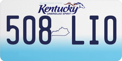 KY license plate 508LIO