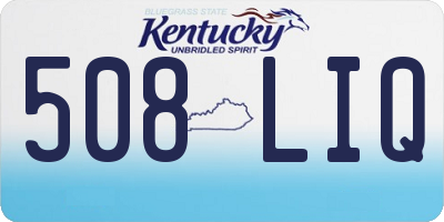 KY license plate 508LIQ
