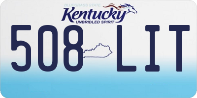 KY license plate 508LIT