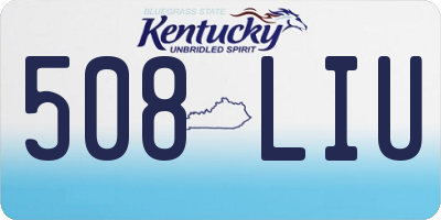 KY license plate 508LIU