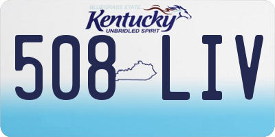 KY license plate 508LIV