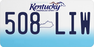 KY license plate 508LIW