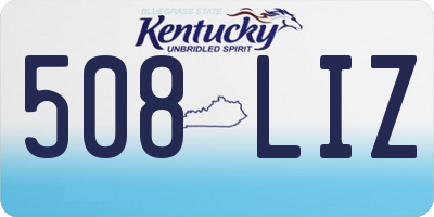 KY license plate 508LIZ