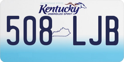 KY license plate 508LJB