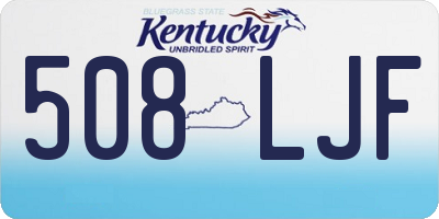 KY license plate 508LJF
