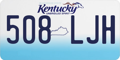 KY license plate 508LJH