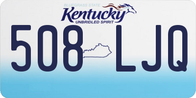 KY license plate 508LJQ