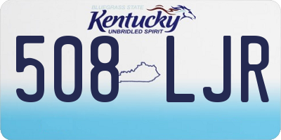 KY license plate 508LJR