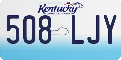 KY license plate 508LJY