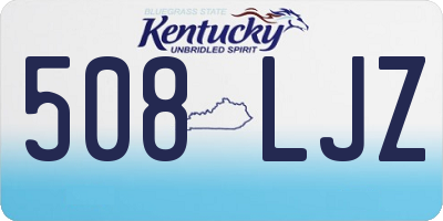 KY license plate 508LJZ