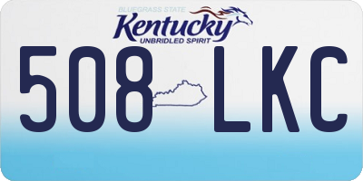 KY license plate 508LKC
