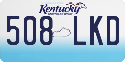 KY license plate 508LKD