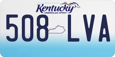 KY license plate 508LVA