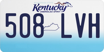 KY license plate 508LVH