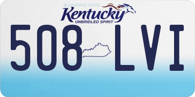 KY license plate 508LVI