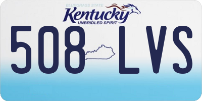 KY license plate 508LVS