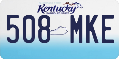 KY license plate 508MKE