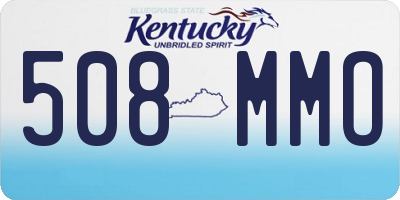 KY license plate 508MMO